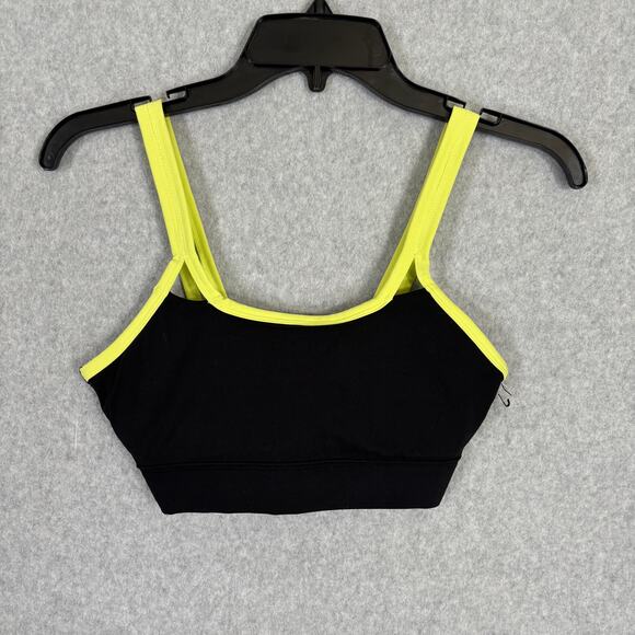 Sincerely Jules Set Outfit Small Black Bra Bike Shorts Active Yoga Running Neon - Picture 2 of 11